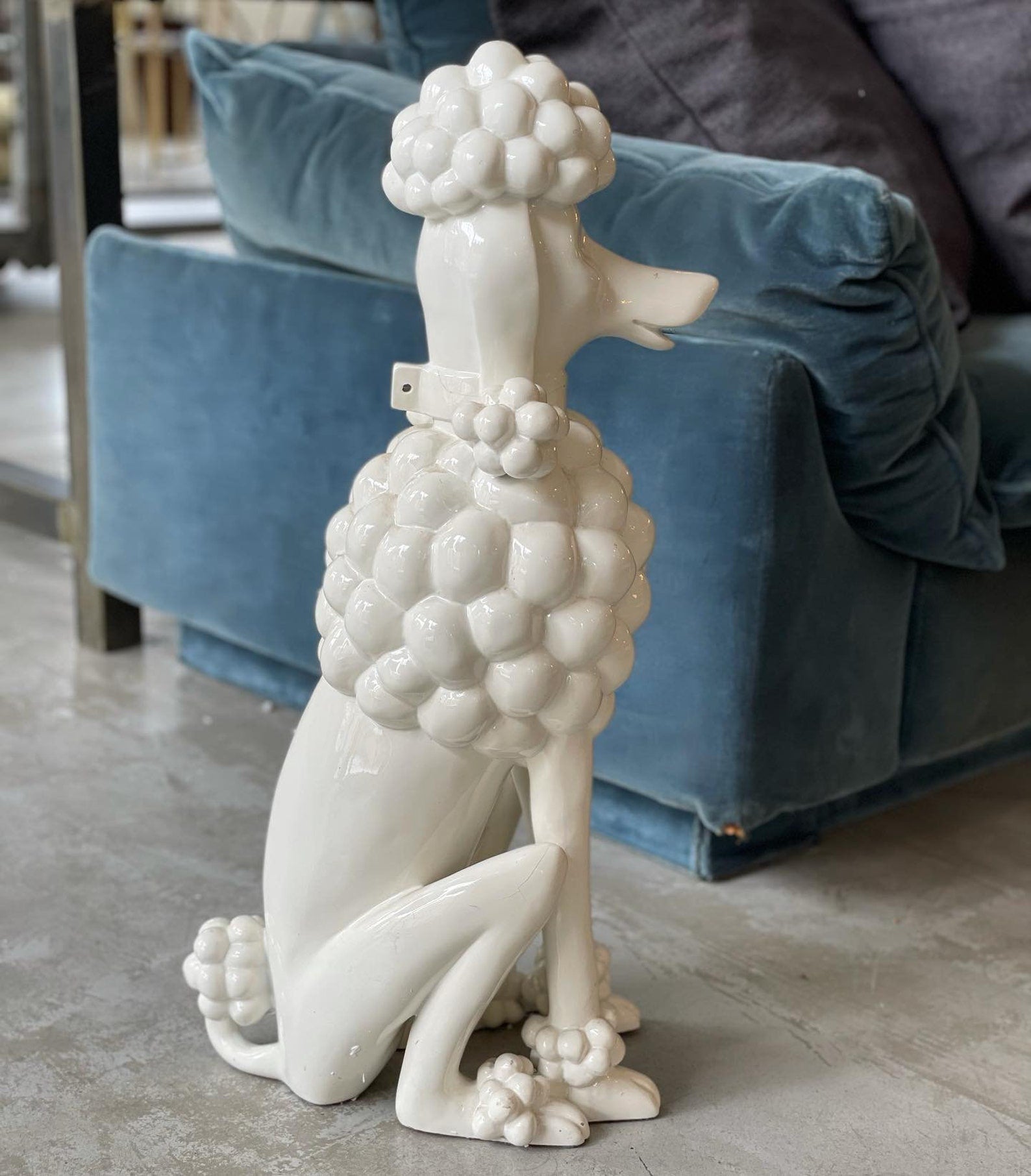 Luxury Poodle Sculpture White