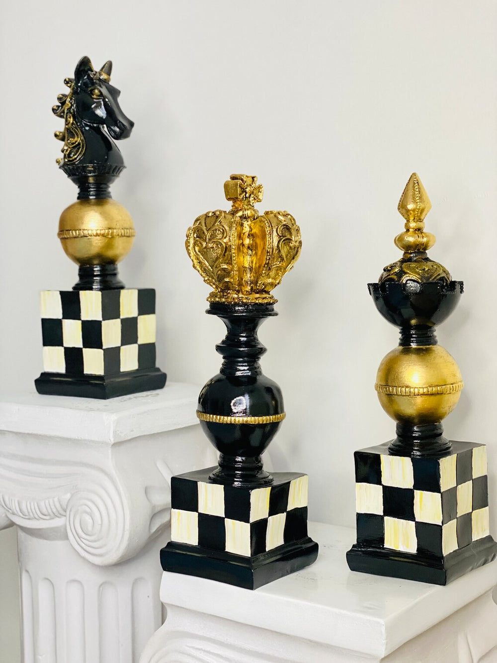 Luxury Chess Sculpture Set of 3