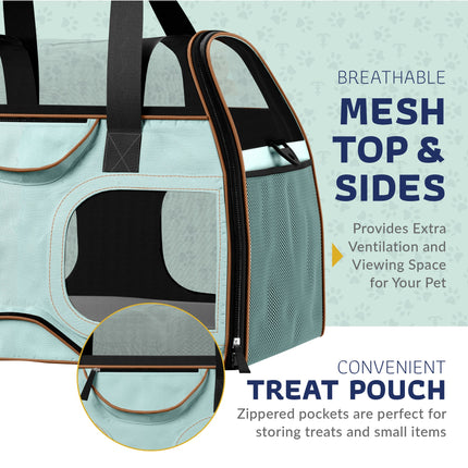 Luxury Rider Pet Carrier with Removable Wheels and Telescopic Handle