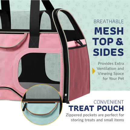 Luxury Rider Pet Carrier with Removable Wheels and Telescopic Handle