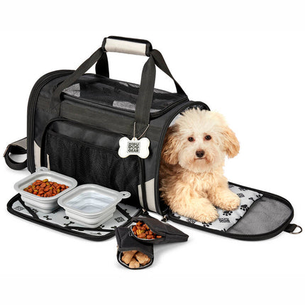 Mobile Dog Gear Pet Carrier Plus, Black: Travel Safely with Your Furry Friend