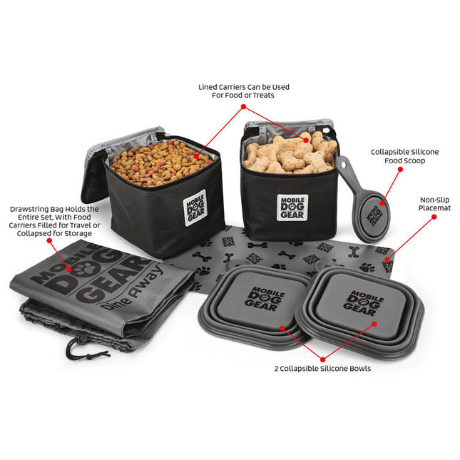 Mobile Dog Gear Dine Away Food Set: Perfect Travel Companion for Medium/Large Dogs