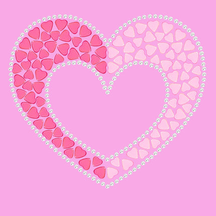 Pink & Light Pink Nailhead Hearts - Women's T-shirt