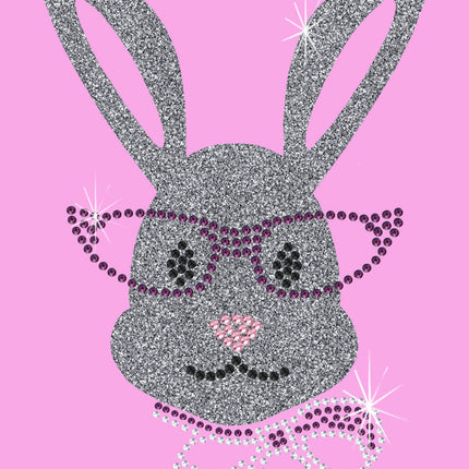 Girl Bunny with Glasses and Bow - Women's Tee