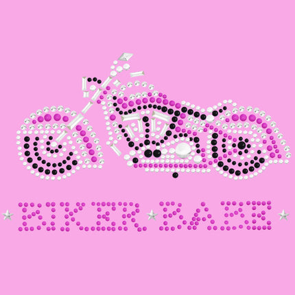 Biker Babe - Pink Motorcycle - Women's T-shirt