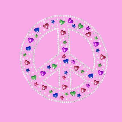 Peace Sign with Stars & Hearts - Women's T-shirt