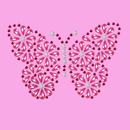 Pink Nailhead Butterfly - Women's T-shirt