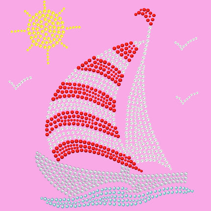 Sailboat (Rhinestone & Nailhead) - Women's T-shirt