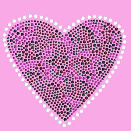 Fuchsia Leopard Heart - Women's T-shirt