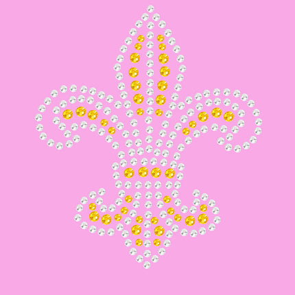 Fleur de Lis (Gold Rhinestones) - Women's T-shirt