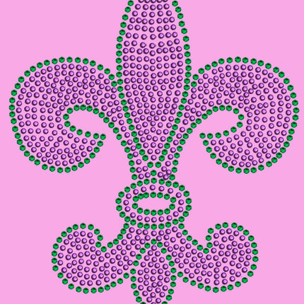 Fleur de Lis (Purple & Green) - Women's T-shirt