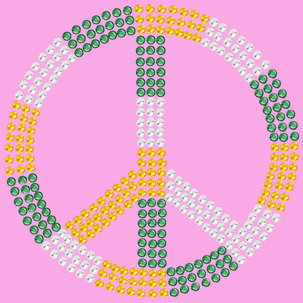 Peace Sign (Green, Gold, & Clear)- Women's T-shirt