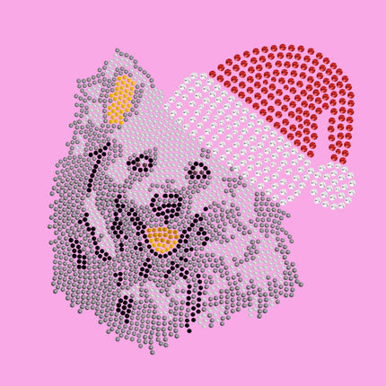 American Eskimo with Santa Hat - Women's Tee