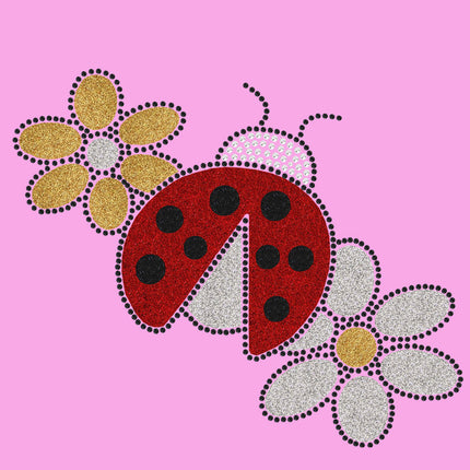 Glitter Ladybug & Daisies - Women's T-shirt