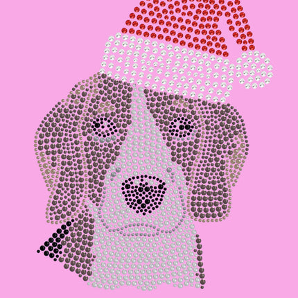 Beagle with Santa Hat - Women's Tee