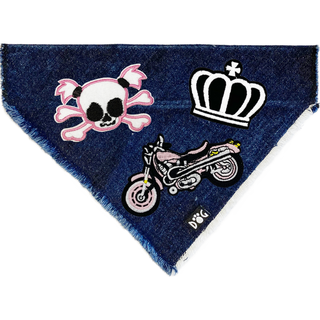 Biker Girl Denim Bandana