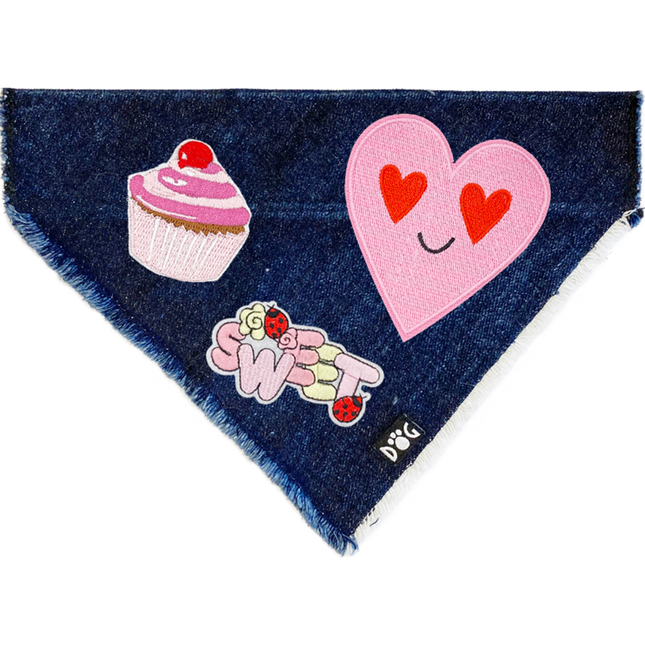 I Love Sweets Denim Bandana