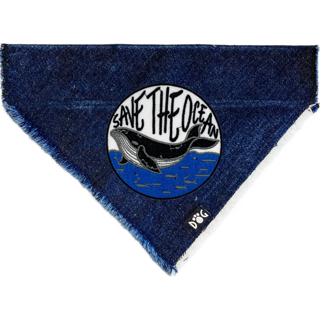 Save the Ocean Denim Bandana