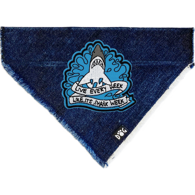 Shark Week Denim Bandana