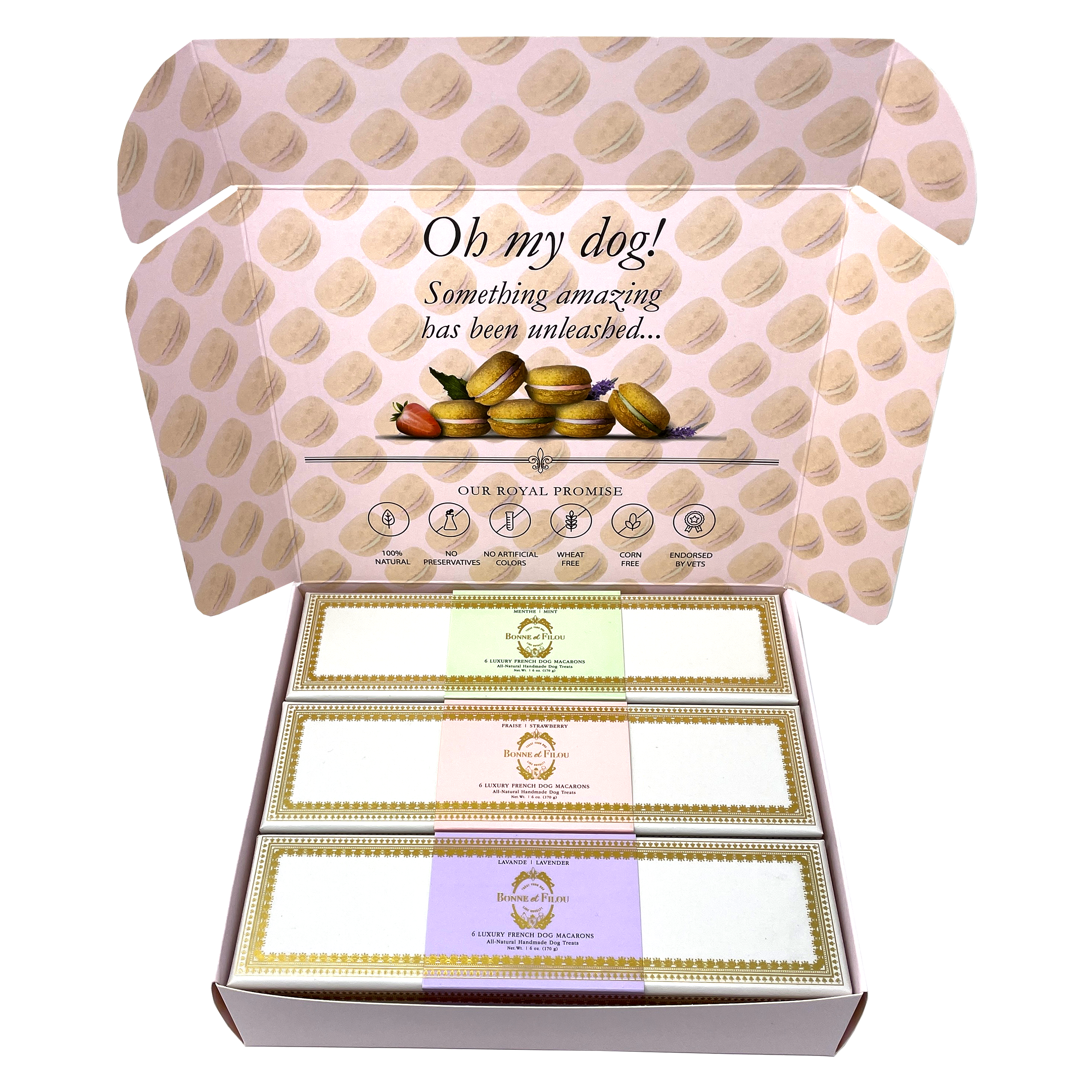 Dog Macaron Combo Gift Box (18 French Dog Macarons)