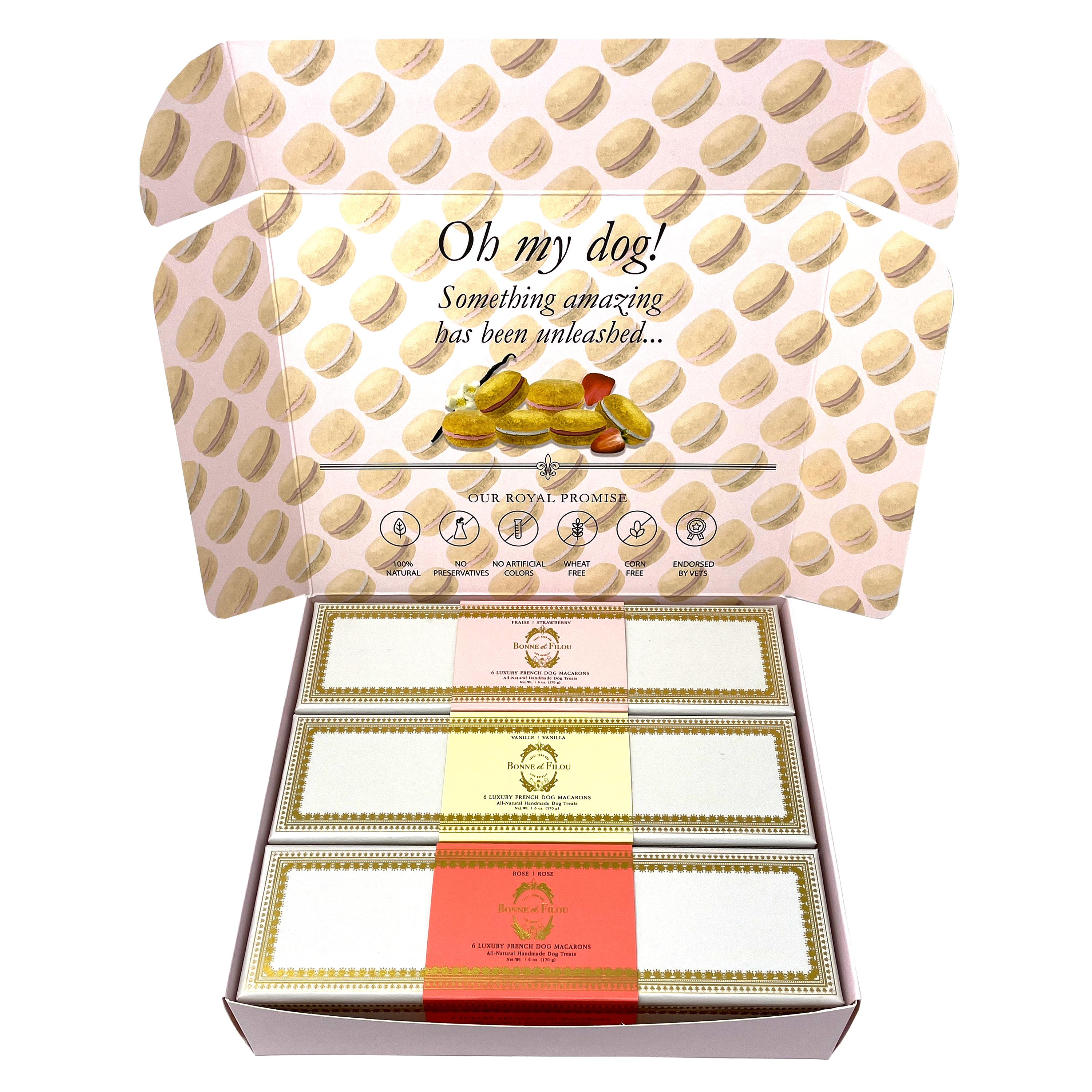 Dog Macaron Combo Gift Box (18 French Dog Macarons)