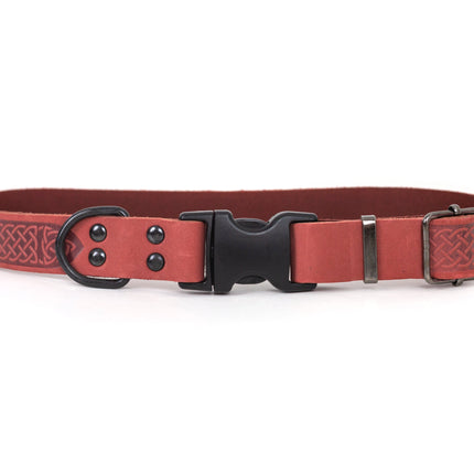 Celtic Sport Coral Reef Leather Dog Collar