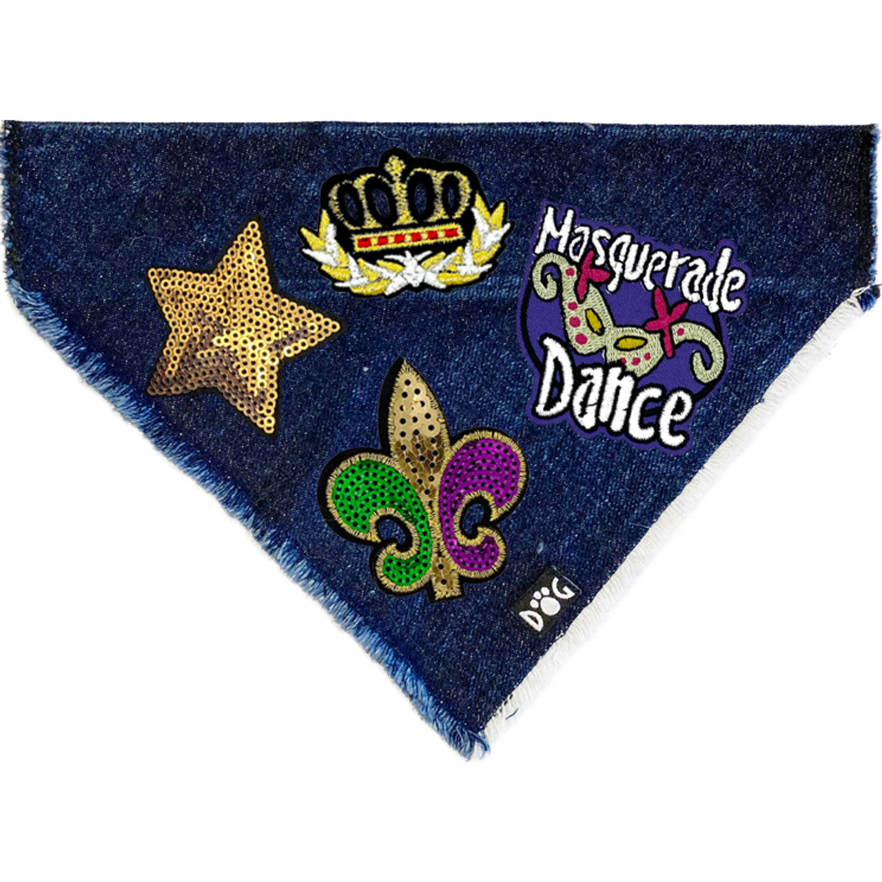 Mardi Gras Denim Bandana