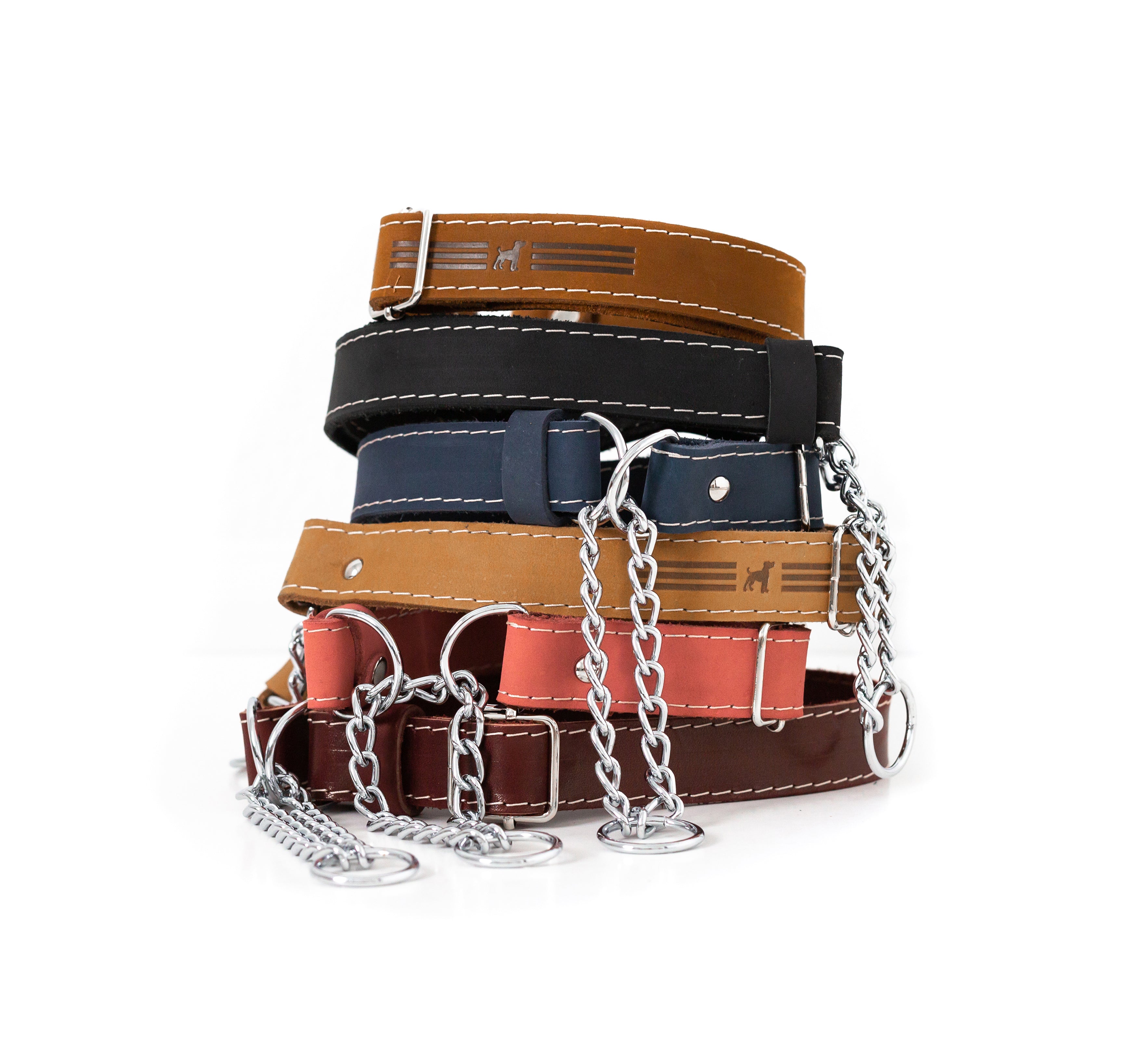 Martingale Leather Dog Collar