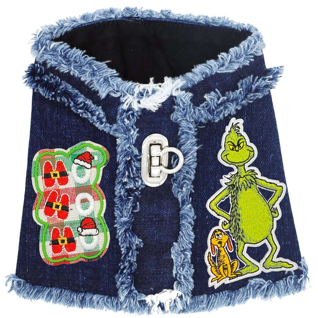 Merry Grinchmas Denim Harness Vest