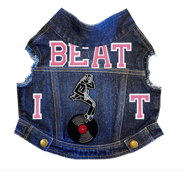 Michael Jackson Beat It Denim Dog Jacket