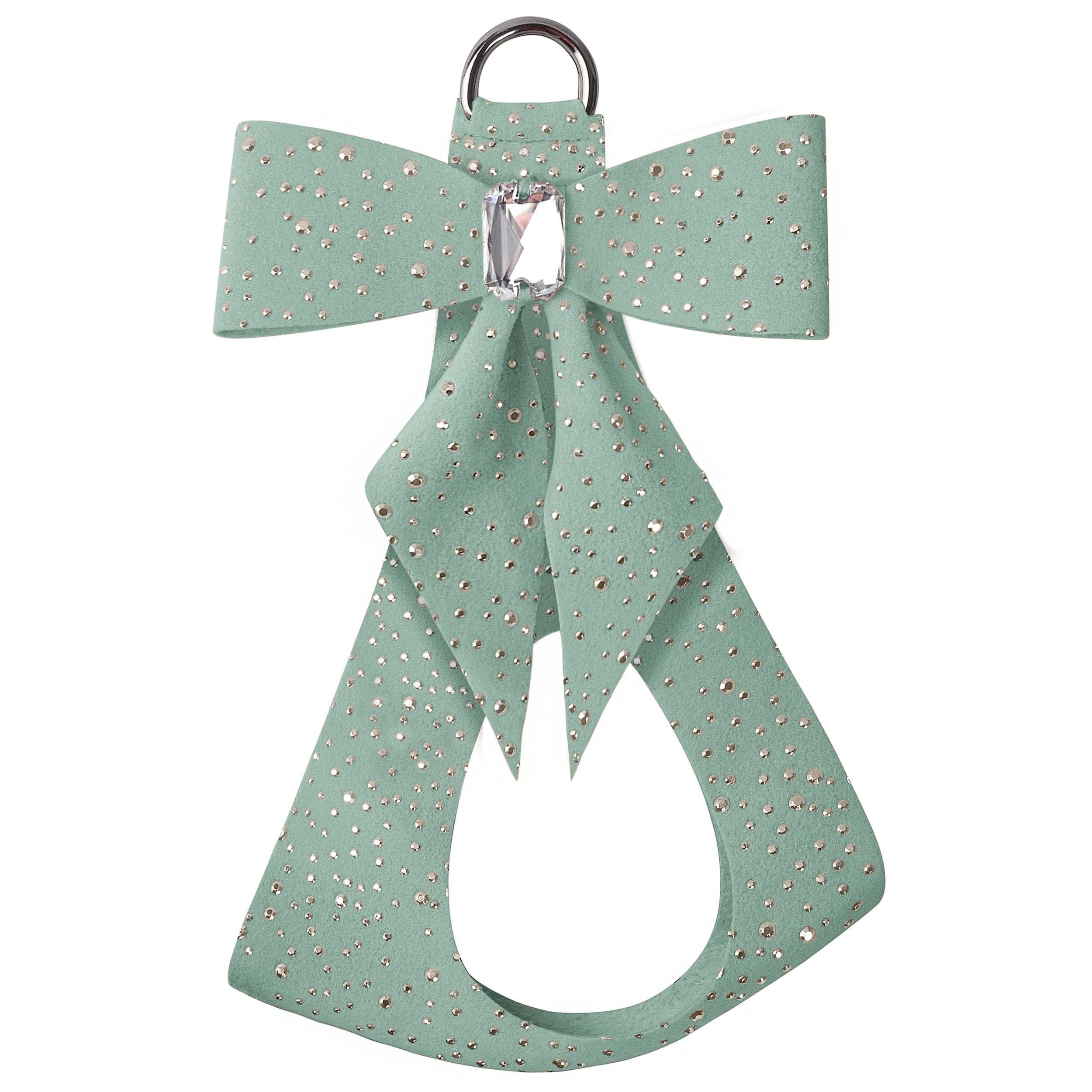 Silver Stardust Tail Bow Step In Harness-Pretty Pastels Mint