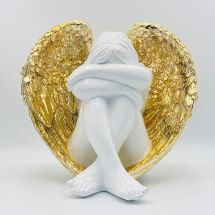 Modern Angel with Luxe Gold Wings