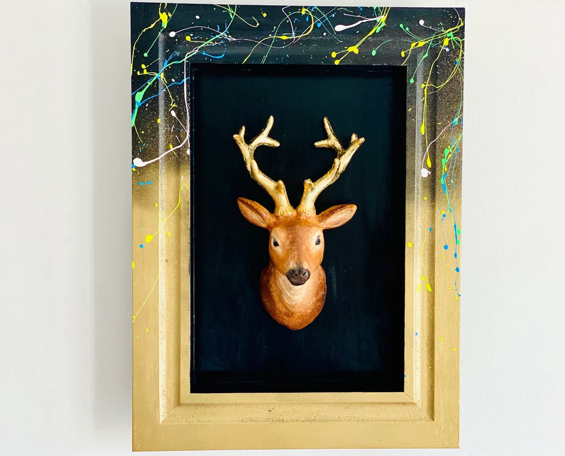 Modern Deer Wall Sculpture