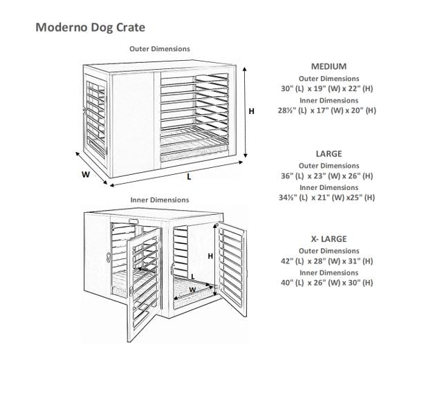 Moderno Dog Crate in Grey