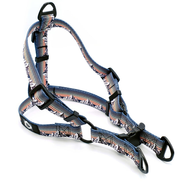 Outdoor Style Mountain Sunset Nylon Step In Dog Harness