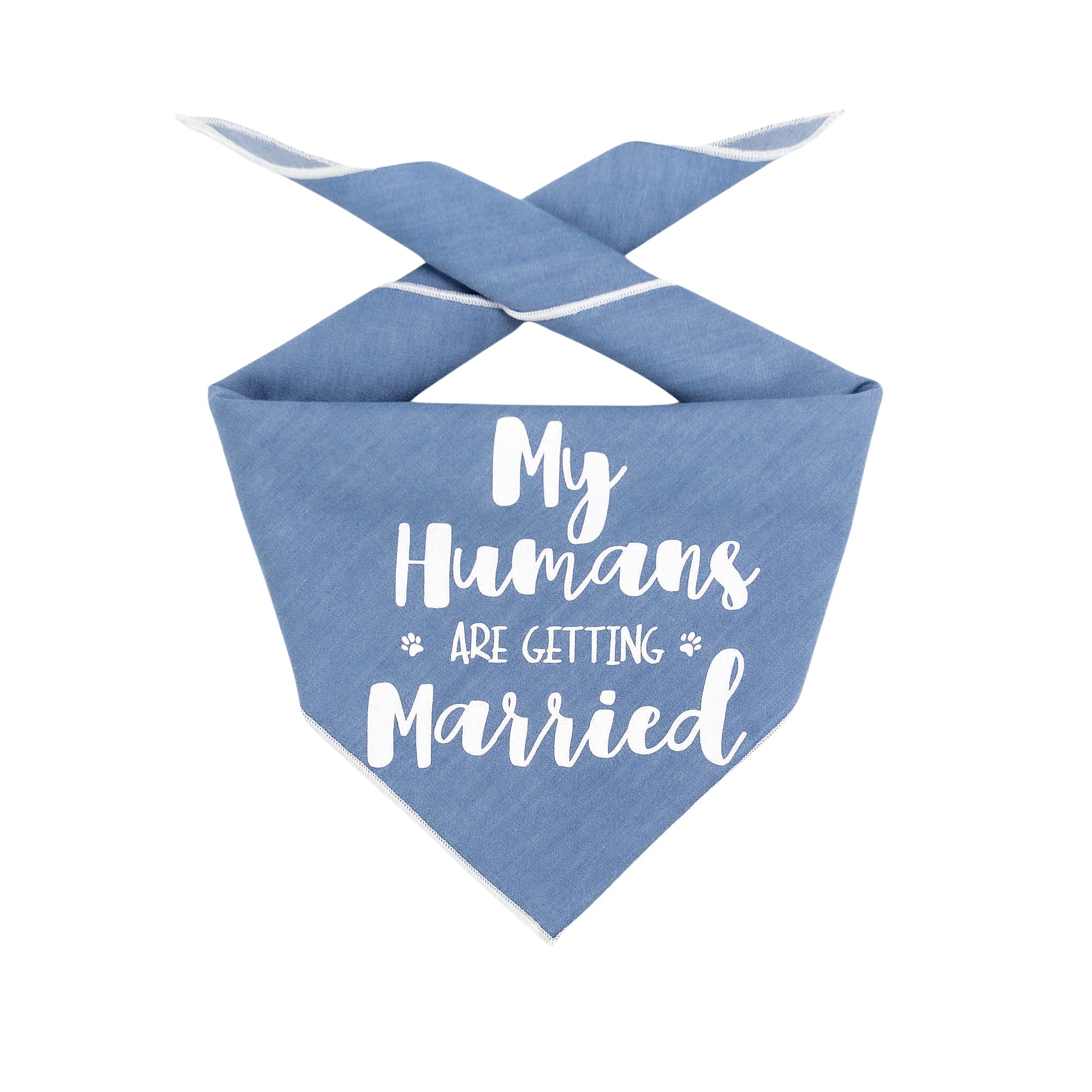 My Humans are Getting Married Denim Dog Bandana X-Large