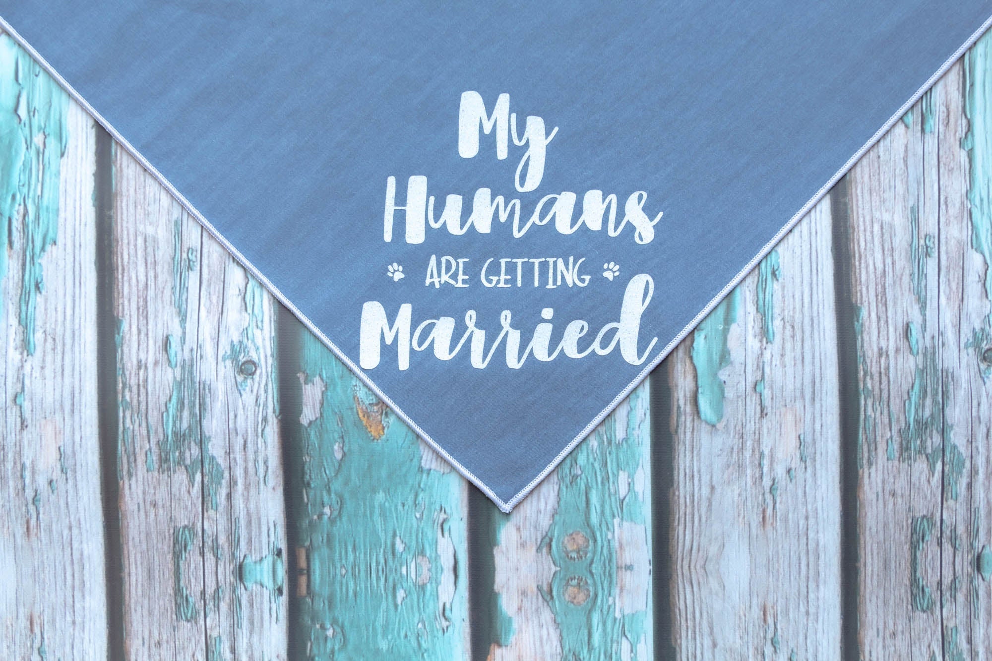 My Humans are Getting Married Denim Dog Bandana