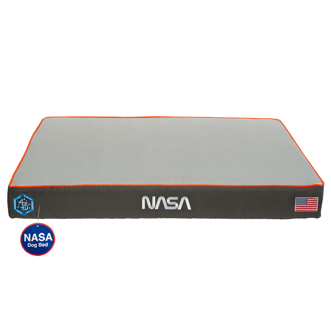 NASA Dog Bed in Astro Orange