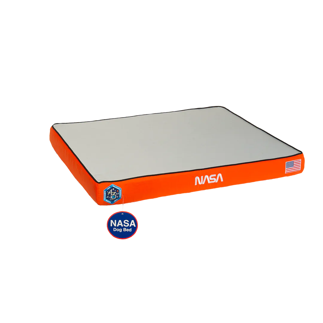 NASA Dog Bed in Astro Orange