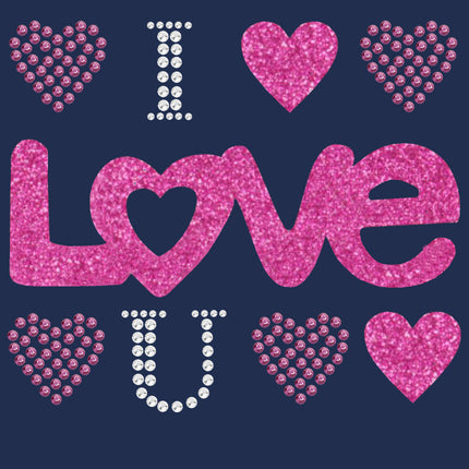 I Love You Pink Glitter - Women's T-shirt