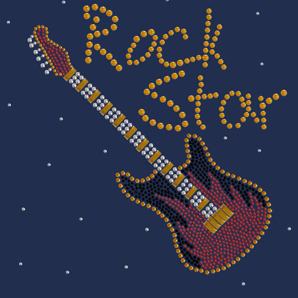 Rock Star with Red & Gold Guitar - Women's T-shirt