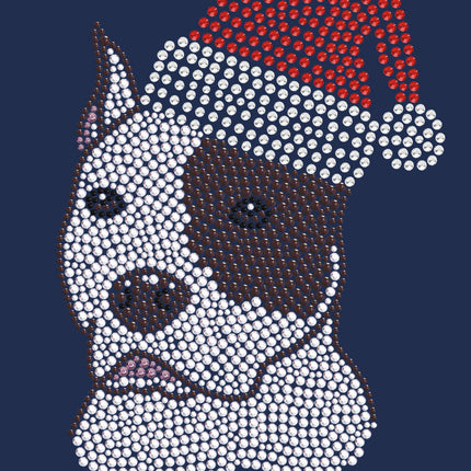 Pit Bull with Santa Hat - Women's T-shirt