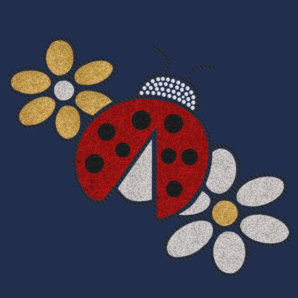 Glitter Ladybug & Daisies - Bandanna