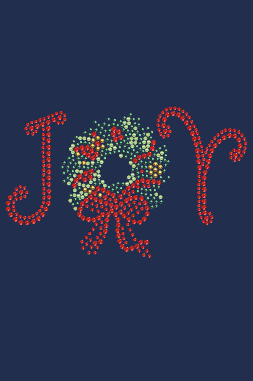 Joy Christmas Wreath - Bandana Navy