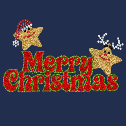 Merry Christmas Glitter Stars - Women's T-shirt