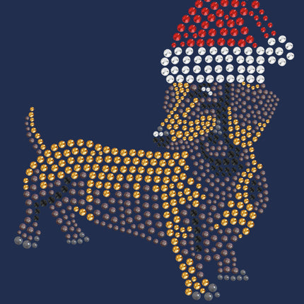 Dachshund 2 with Santa Hat - Women's T-shirt