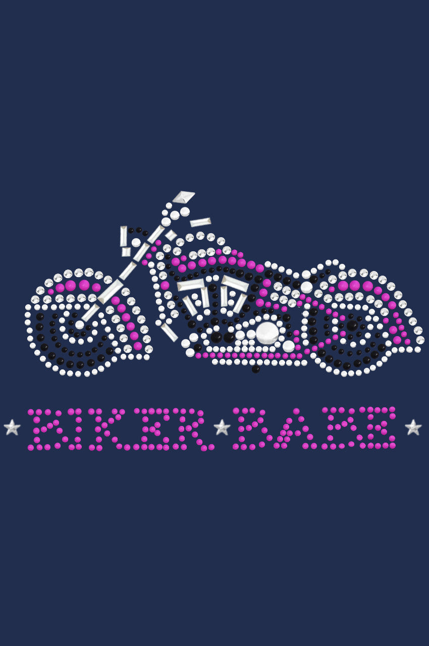 Biker Babe & Pink Motorcycle - Bandanas Navy