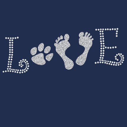 Love with Paw & Feet - Women's Tee