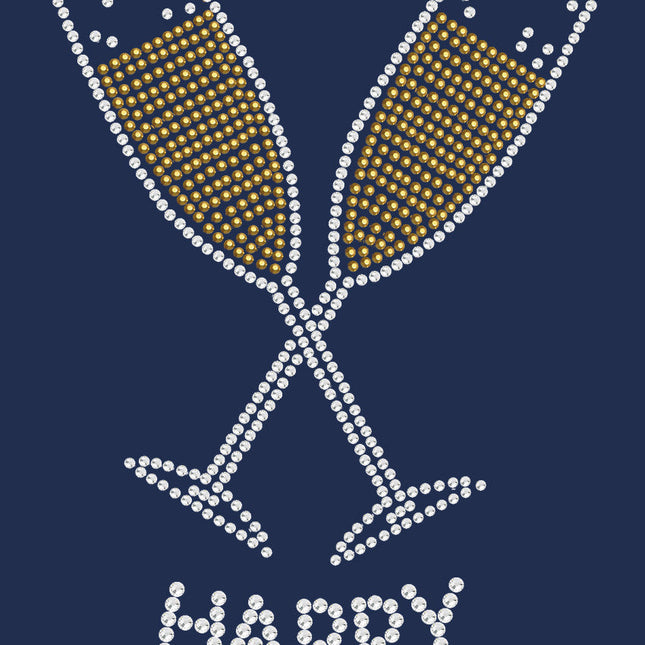 Happy New Year Champagne Glasses - Women's T-shirt