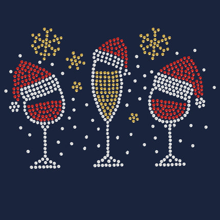 Christmas Wine Glasses - Women's Tee